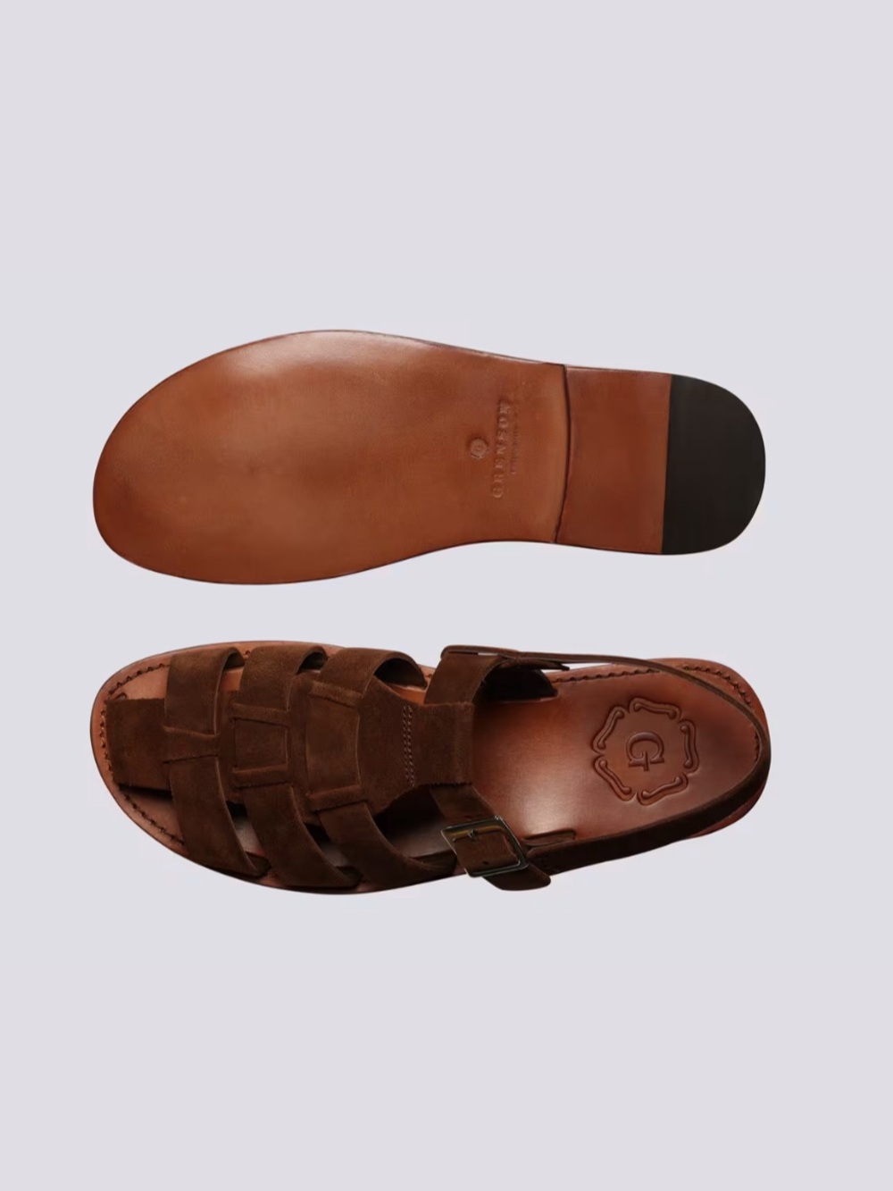 Grenson Quincy Suede Leather Sandals Men’s 7-8 - Picture 10 of 12